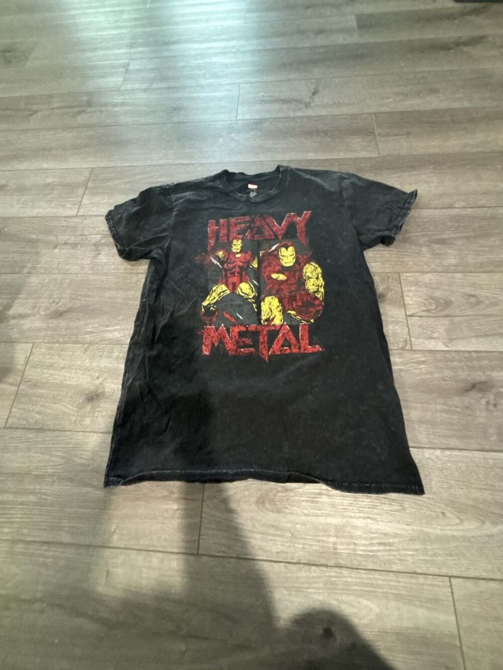 Marvel Iron Man Heavy Metal Graphic T-Shirt Black